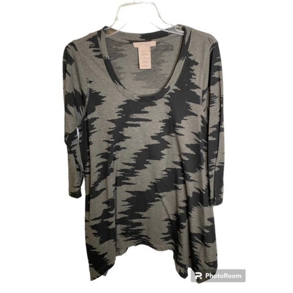 Philosophy 3/4 Sleeve Sharkbite Tunic Sz Large - Picture 1 of 3